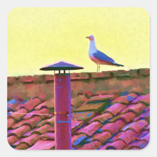 Sticker Carré La mouette à l'après-midi de Conclave (Devant)