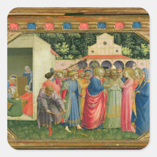 Sticker Carré La naissance et le mariage de la Vierge