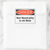 Sticker Carré La Neutralité Net Est En Danger (Sac)