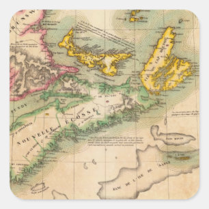 Sticker Carré La Nouvelle-Écosse et le Nouveau Brunswick 44