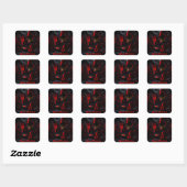 Sticker Carré La nuit de noël. (Feuille)