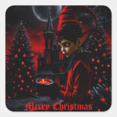 Sticker Carré La nuit de noël. (Devant)