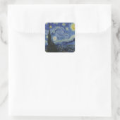 Sticker Carré La nuit étoilée de Van Gogh (Sac)