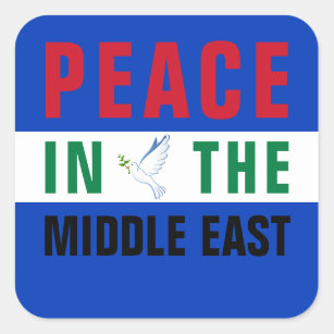 Sticker Carré La paix au Moyen-Orient