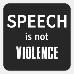 Sticker Carré La parole n'est pas la violence