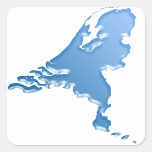 Sticker Carré La Pays-Bas de l'eau