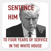 Sticker Carré La peine Trump (Devant)