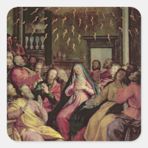 Sticker Carré La Pentecôte, c.1598 (huile sur panneau)