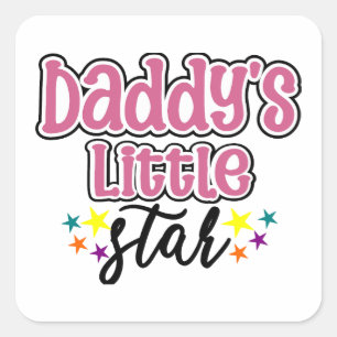 Sticker Carré La petite étoile de papa