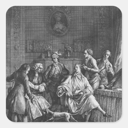 Sticker Carré La Petite Toilette (Devant)