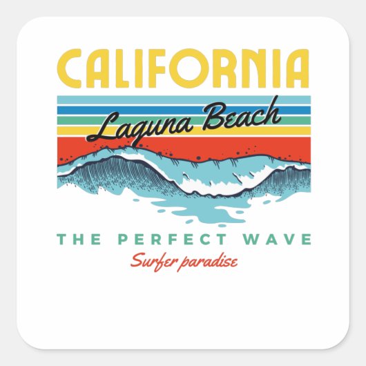 Sticker Carré La plage de Laguna (Devant)