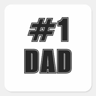 Sticker Carré La police de caractères All-Star Number 1 DAD Vars