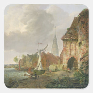 Sticker Carré La porte de la Marche à Buxtehude, 1830