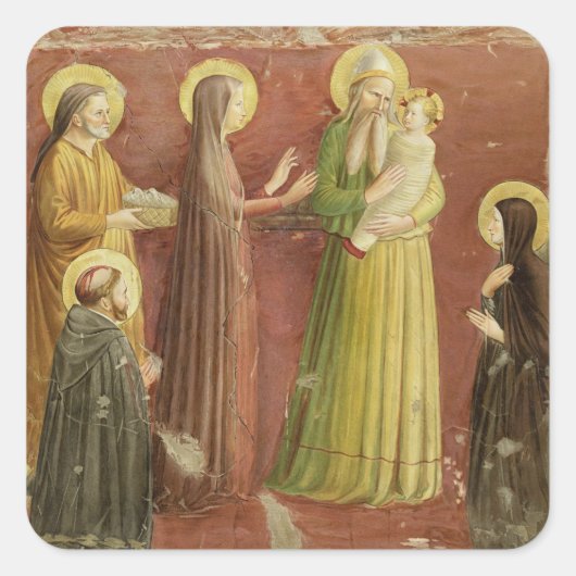 Sticker Carré La présentation dans le Temple, d'une série de p (Devant)