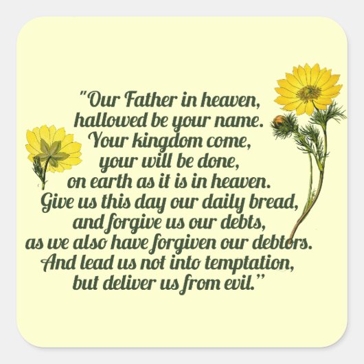 Sticker Carré La prière des seigneurs (Devant)