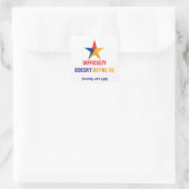 Sticker Carré La prospérité avec la DIFFICULTÉ ADHD* ne me défin (Sac)
