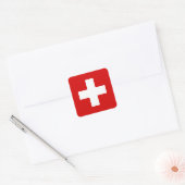 Sticker Carré La qualité du drapeau suisse (Enveloppe)