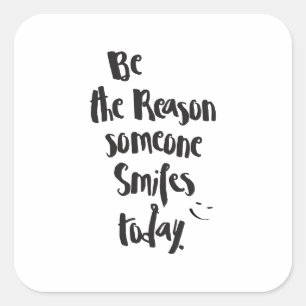Sticker Carré La raison quelqu'un SmilesToday, calligraphie de