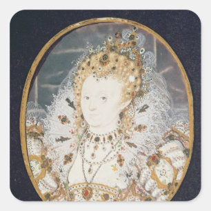 Sticker Carré La Reine Elizabeth I, c.1595-1600