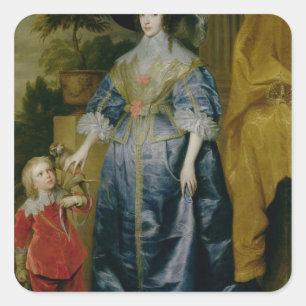 Sticker Carré La Reine Henrietta Maria et son nain