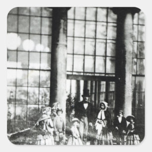 Sticker Carré La Reine Victoria et prince Albert avec le leur