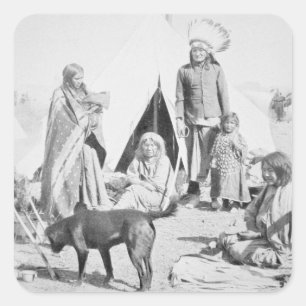 Sticker Carré La réservation de Sioux au pin Ridge, le Dakota d