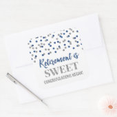 Sticker Carré La retraite en argent bleu est douce (Enveloppe)