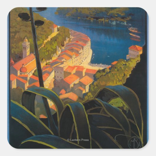 Sticker Carré La Riviera italienne (Devant)