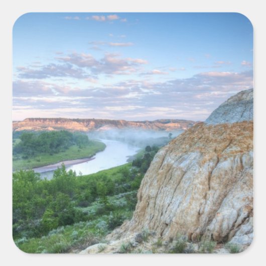 Sticker Carré La rivière Little Missouri au Little (Devant)