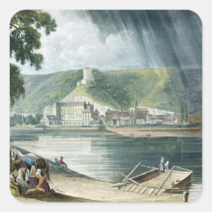 Sticker Carré La Roche, de 'Vues sur la Seine', gravée par T