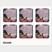 Sticker Carré La route des Alpes (Feuille)