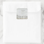 Sticker Carré La route du Missouri à l'Oregon (Sac)