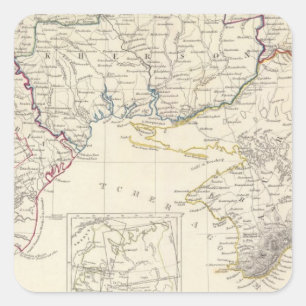 Sticker Carré La Russie dans la partie VIII de l'Europe avec la