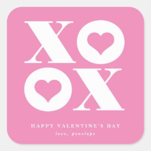 Sticker Carré la Saint-Valentin de xoxo