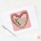 Sticker Carré La Saint-Valentin victorienne avec le sentiment ir (Enveloppe)