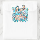 Sticker Carré La Sainte Famille (Sac)