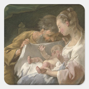 Sticker Carré La Sainte Famille, 18ème siècle