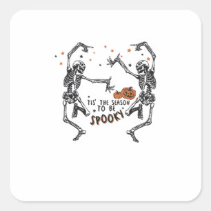 Sticker Carré La Saison D'Être Éffrayant Éffrayant Halloween Dép