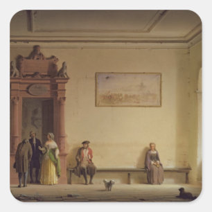 Sticker Carré La salle d'attente, 1857