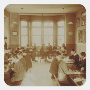 Sticker Carré La salle de détente du garçon chez l'Institu sou