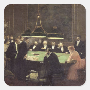 Sticker Carré La salle de jeux au Casino, 1889