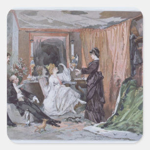 Sticker Carré La salle d'habillage de Hortense Schneider