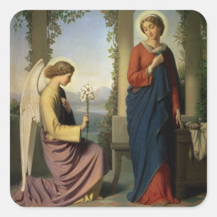 Sticker Carré La salutation angélique, ou l'annonce, 1860