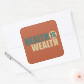 Sticker Carré La santé est richesse (Enveloppe)