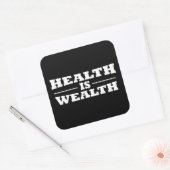 Sticker Carré la santé est une richesse (Enveloppe)