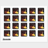 Sticker Carré La science des fusées explose (Feuille)