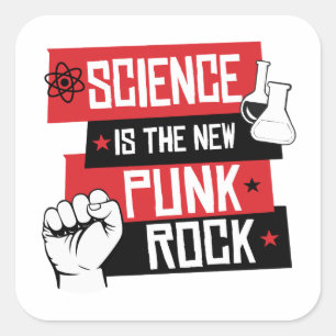 Sticker Carré La science est le nouveau punk rock