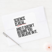 STICKER CARRÉ LA SCIENCE EST RÉELLE (Enveloppe)