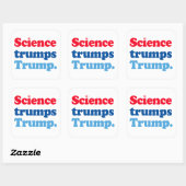 Sticker Carré La science l'emporte sur Trump (Feuille)