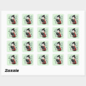 Sticker Carré La série Okinawa Design 40 (Feuille)